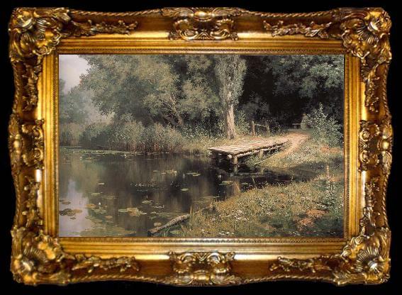 framed  unknow artist Overgrown Pond, ta009-2